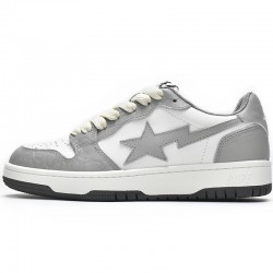 A Bathing Ape Sk8 Low Grey White Women Men Sneaker