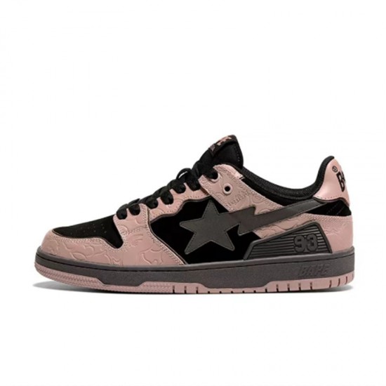 A Bathing Ape Sk8 Low Ltpink Black Grey Women Men Sneaker