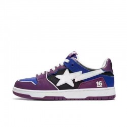 A Bathing Ape Sk8 Low Purple Blue White Women Men Sneaker