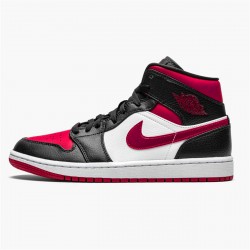 Nike Air Jordan 1 Mid Bred Toe BlackGym Red White 554724 066 AJ1 Sneakers