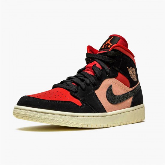 Nike Air Jordan 1 Mid Canyon Rust BQ6472 202 Particle Beige Black AJ1