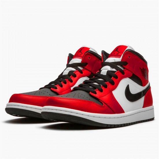 Nike Air Jordan 1 Mid Chicago Black Toe BlackGym Red White 554724 069 AF1 Sneakers