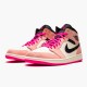 Nike Air Jordan 1 Mid Crimson Tint Crimson TintHyper Pink Black 852542 801 AJ1 Sneakers