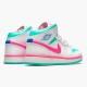 Nike Air Jordan 1 Mid Digital Pink WhiteDigital Pink Aurora Gree 555112 102 AJ1