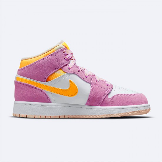 Nike Air Jordan 1 Mid SE GS Arctic Pink DC9517 600 WMNS AJ1 Light Arctic Pink University Gold White