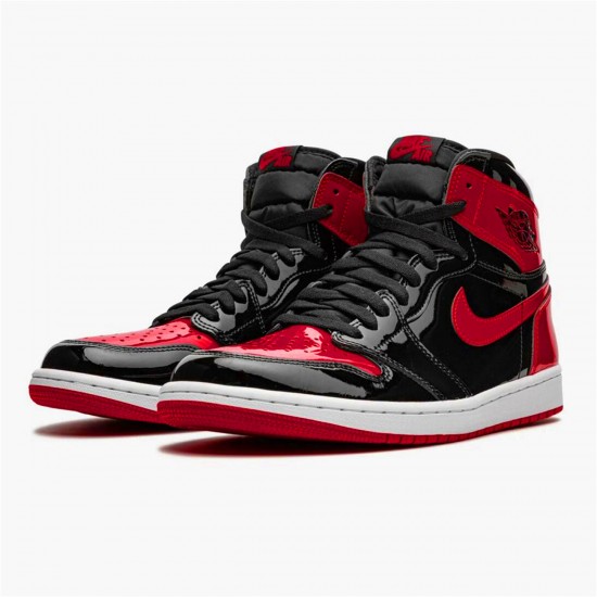 Nike Air Jordan 1 Retro High OG Patent Bred 555088 063 Red Jordan Sneakers