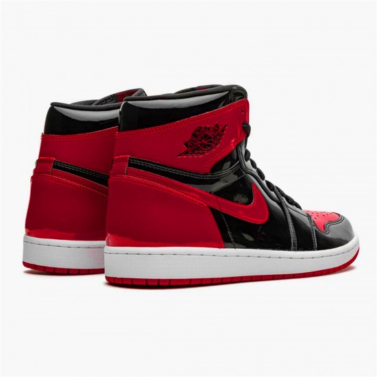 Nike Air Jordan 1 Retro High OG Patent Bred 555088 063 Red Jordan Sneakers