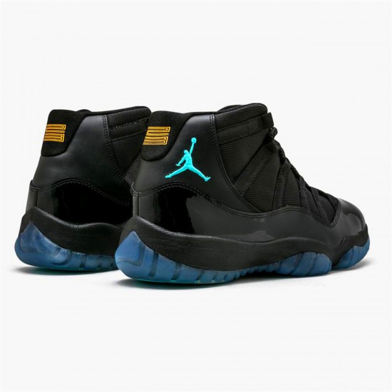 Nike Air Jordan 11 Retro Gamma Blue Mens 378037 006 BlackGamma Blue Varsity Maize AJ11 Black