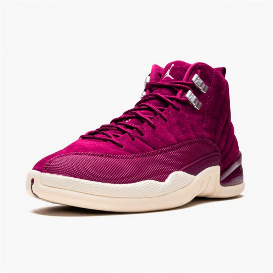 Nike Air Jordan 12 Retro Bordeaux Mens AJ12 130690 617 BordeauxSail Metallic Silver