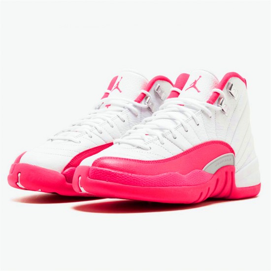 Nike Air Jordan 12 Retro Dynamic Pink AJ12 510815 109 WhiteVivid Pink Mtllc Silver