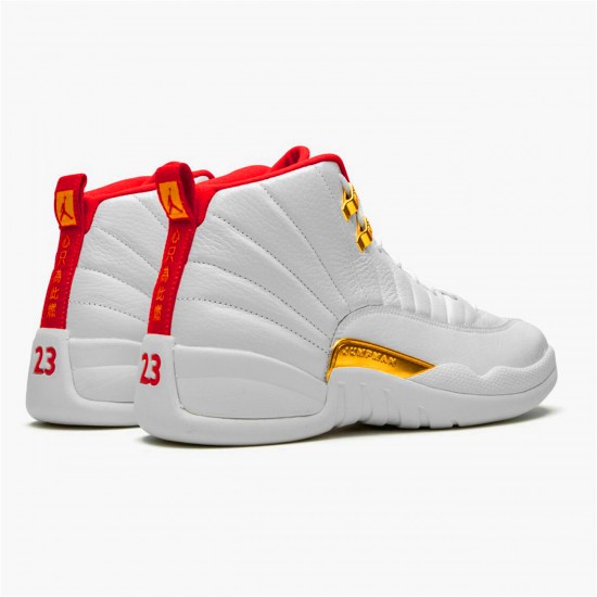 Nike Air Jordan 12 Retro FIBA AJ12 130690 107 WhiteUniversity RedMetallic