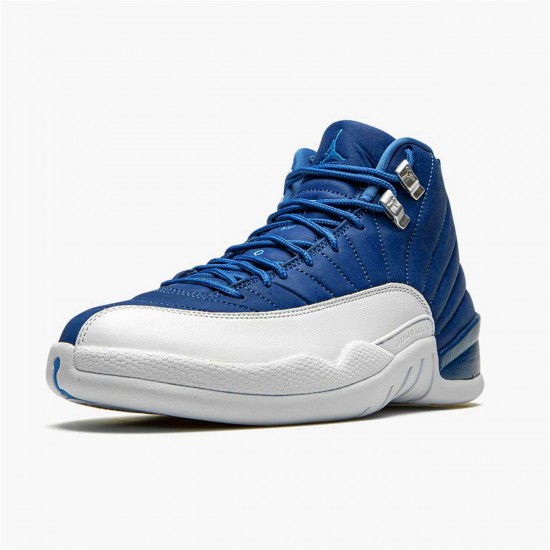 Nike Air Jordan 12 Retro Indigo Mens AJ12 130690 404 Stone BlueLegend Blue Obsidia