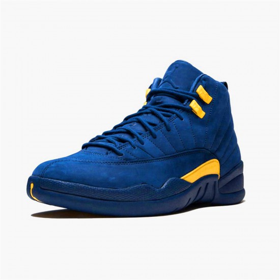 Nike Air Jordan 12 Retro Michigan Mens AJ12 BQ3180 407 College NavyAmarillo