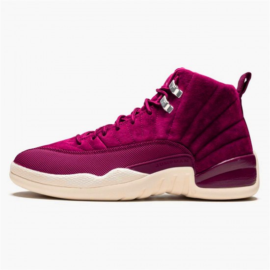 Nike Air Jordan 12 Retro Bordeaux Mens AJ12 130690 617 BordeauxSail Metallic Silver