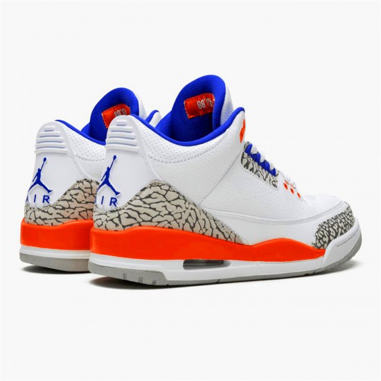 Nike Air Jordan 3 Retro Knicks 136064 148 WhiteOld Royal University Ora AJ3