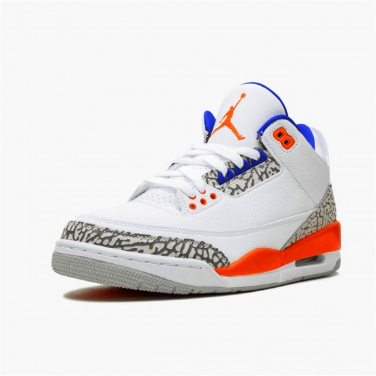 Nike Air Jordan 3 Retro Knicks 136064 148 WhiteOld Royal University Ora AJ3