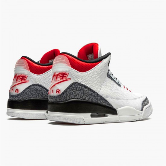 Nike Air Jordan 3 SE DNM Fire Red Mens CZ6433 100 WhiteFire Red Black AJ3