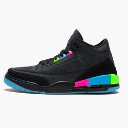 Nike Air Jordan 3 Retro Quai54 AT9195 001 BlackBlack Electric Green AJ3