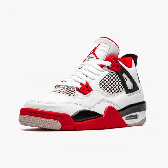 Nike Air Jordan 4 Retro OG GS Fire Red 2020 Mens 408452 160 WhiteFire Red Black Tech Grey