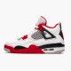 Nike Air Jordan 4 Retro OG GS Fire Red 2020 Mens 408452 160 WhiteFire Red Black Tech Grey