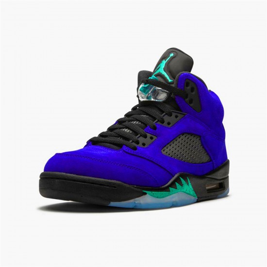 Nike Air Jordan 5 Retro Alternate Grape Mens Grape IceBlack Clear New Emer 136027 500 AJ5