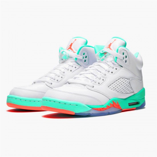 Nike Air Jordan 5 Retro Light Aqua WhiteCrimson Pulse Light Aqua 440892 100 AJ13