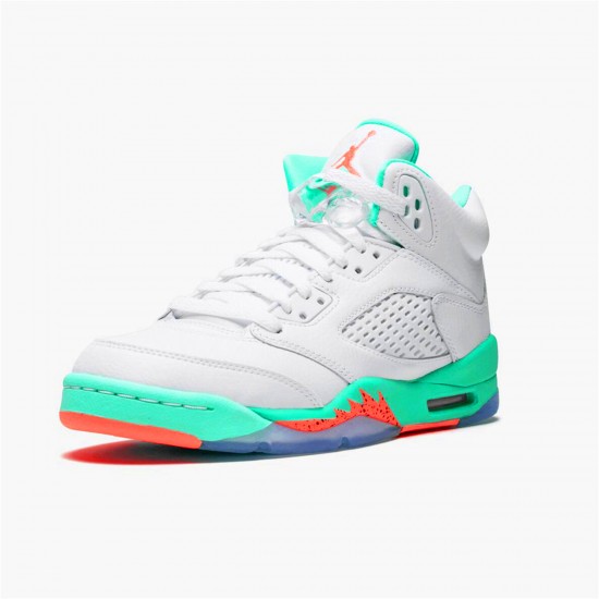 Nike Air Jordan 5 Retro Light Aqua WhiteCrimson Pulse Light Aqua 440892 100 AJ13