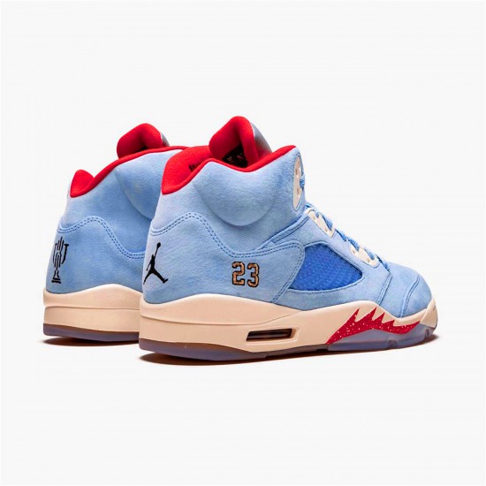 Nike Air Jordan 5 Retro Trophy Room Ice Blue Ice BlueUniversity Red Sail M CI1899 400 AJ5