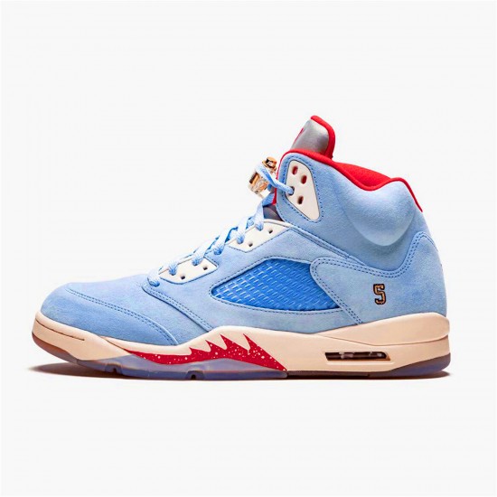 Nike Air Jordan 5 Retro Trophy Room Ice Blue Ice BlueUniversity Red Sail M CI1899 400 AJ5