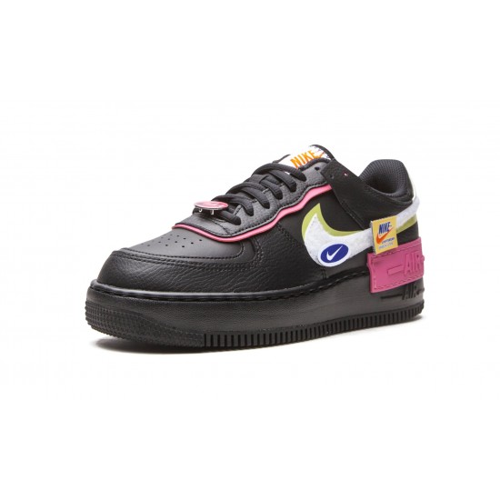 WMNS Nike Air Force 1 Shadow Removable Patches Black Pink CU4743 001