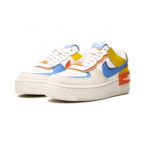 WMNS Nike Air Force 1 Shadow Sail Game Royal Rush Orange University Blue CI0919 115