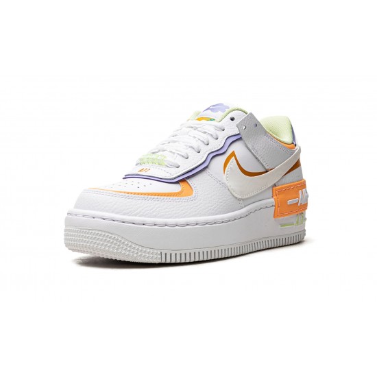 WMNS Nike Air Force 1 Shadow White Peach Cream Lime DX3718 100