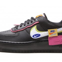 WMNS Nike Air Force 1 Shadow Removable Patches Black Pink CU4743 001
