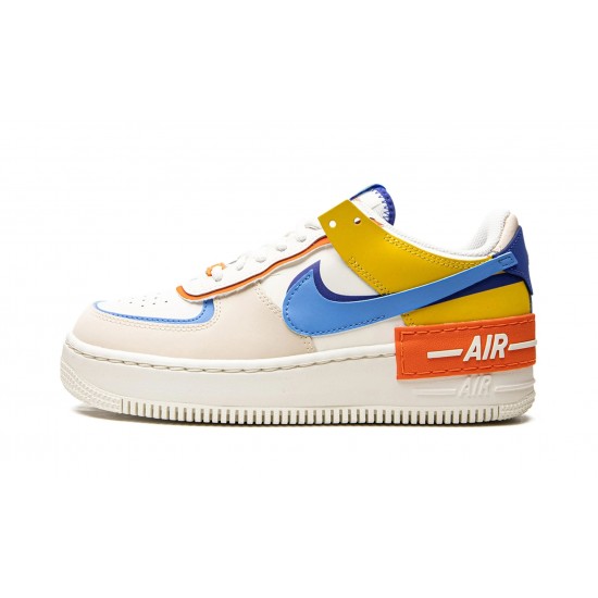 WMNS Nike Air Force 1 Shadow Sail Game Royal Rush Orange University Blue CI0919 115