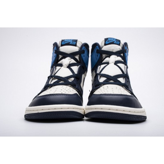 Air Jordan 1 Retro High OG Obsidian University Blue White 555088-140 Shoes