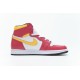 Air Jordan 1 High OG Light Fusion Red Red Yellow White 555088-603 36-46 Shoes