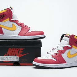 Air Jordan 1 High OG "Light Fusion Red" Red Yellow White 555088-603 36-46