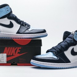 Air Jordan 1 Retro High OG "UNC" Patent Blue Black CD0461-401