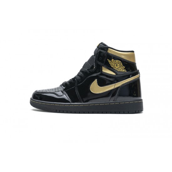 Air Jordan 1 High OG Patent "Black Metallic Gold" Black Gold 555088-032