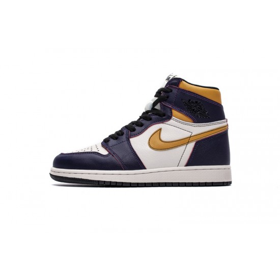 Nike SB x Air Jordan 1 Retro High OG "LA to Chicago" Purple Yellow CD6578-507