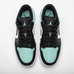 Air Jordan 1 Low "Emerald Toe" Blue Black 553558-117