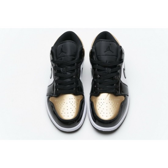 Air Jordan 1 Low "Gold Toe" Black White Gold CQ9447-700