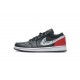 Air Jordan 1 Low "Brushstroke Swoosh" Black Red DA4659-001 40-46