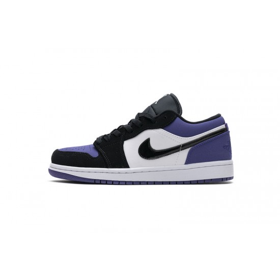 Air Jordan 1 Low "Court Purple" Black Purple 553558-125