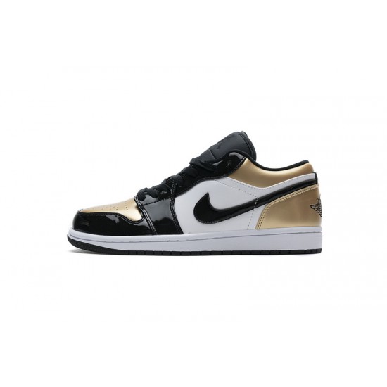 Air Jordan 1 Low "Gold Toe" Black White Gold CQ9447-700