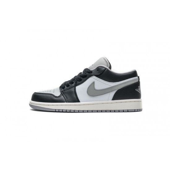 Air Jordan 1 Low "Light Smoke Grey" Black Grey 553558-039