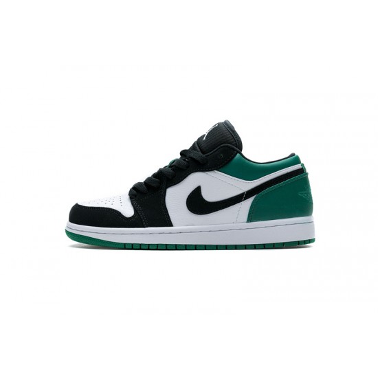 Air Jordan 1 Low "Mystic Green" Black White Green 553558-113