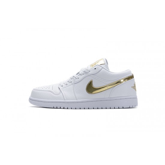 Air Jordan 1 Low "White Metallic Gold" White Gold CZ4776-100