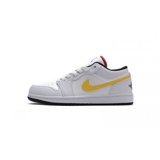 Air Jordan 1 Low "White Multi-Color" White Yellow Blue CW7009-100