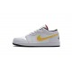 Air Jordan 1 Low "White Multi-Color" White Yellow Blue CW7009-100